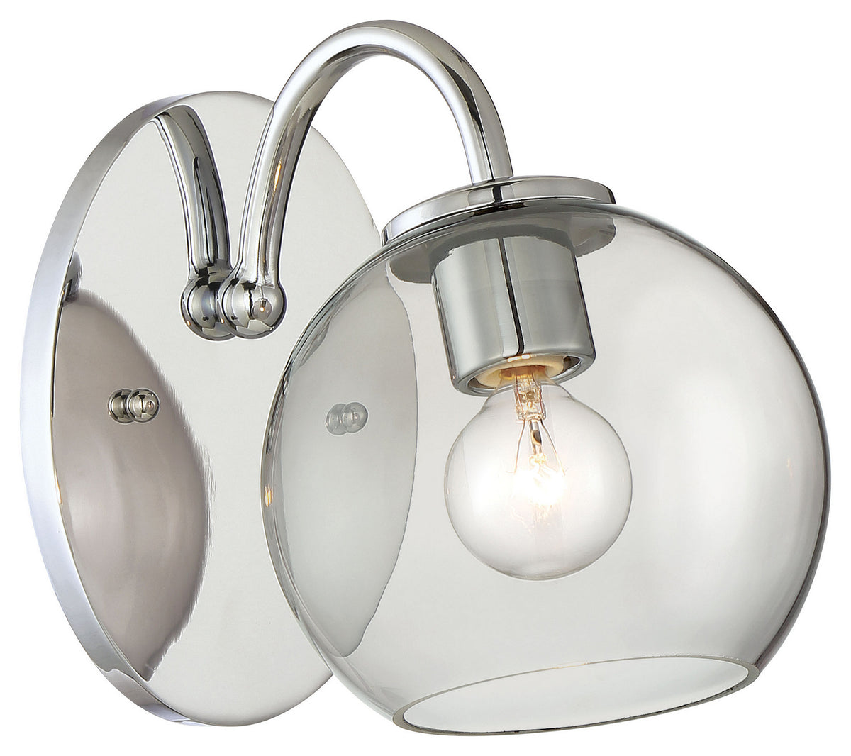 Exposed One Light Bath in Chrome