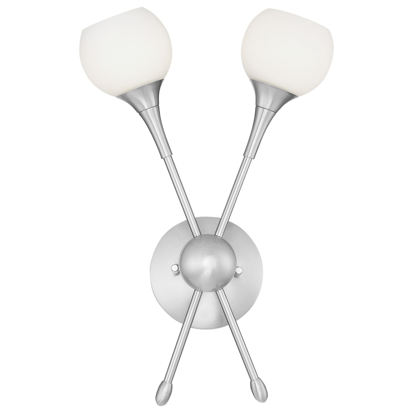 George Kovacs - P1802-084 - Two Light Wall Sconce - Pontil - Brushed Nickel