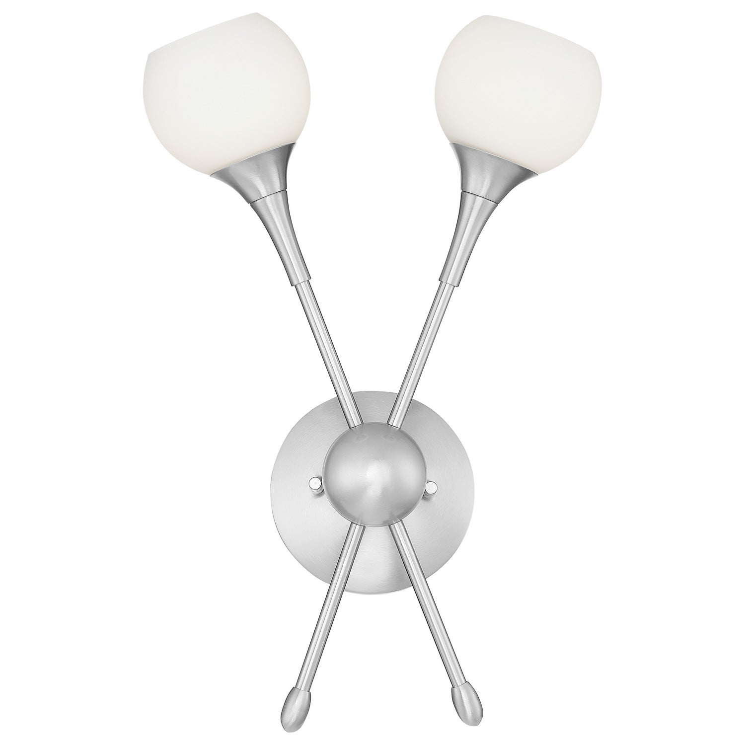 George Kovacs - P1802-084 - Two Light Wall Sconce - Pontil - Brushed Nickel
