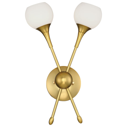 Pontil Two Light Wall Sconce in Honey Gold