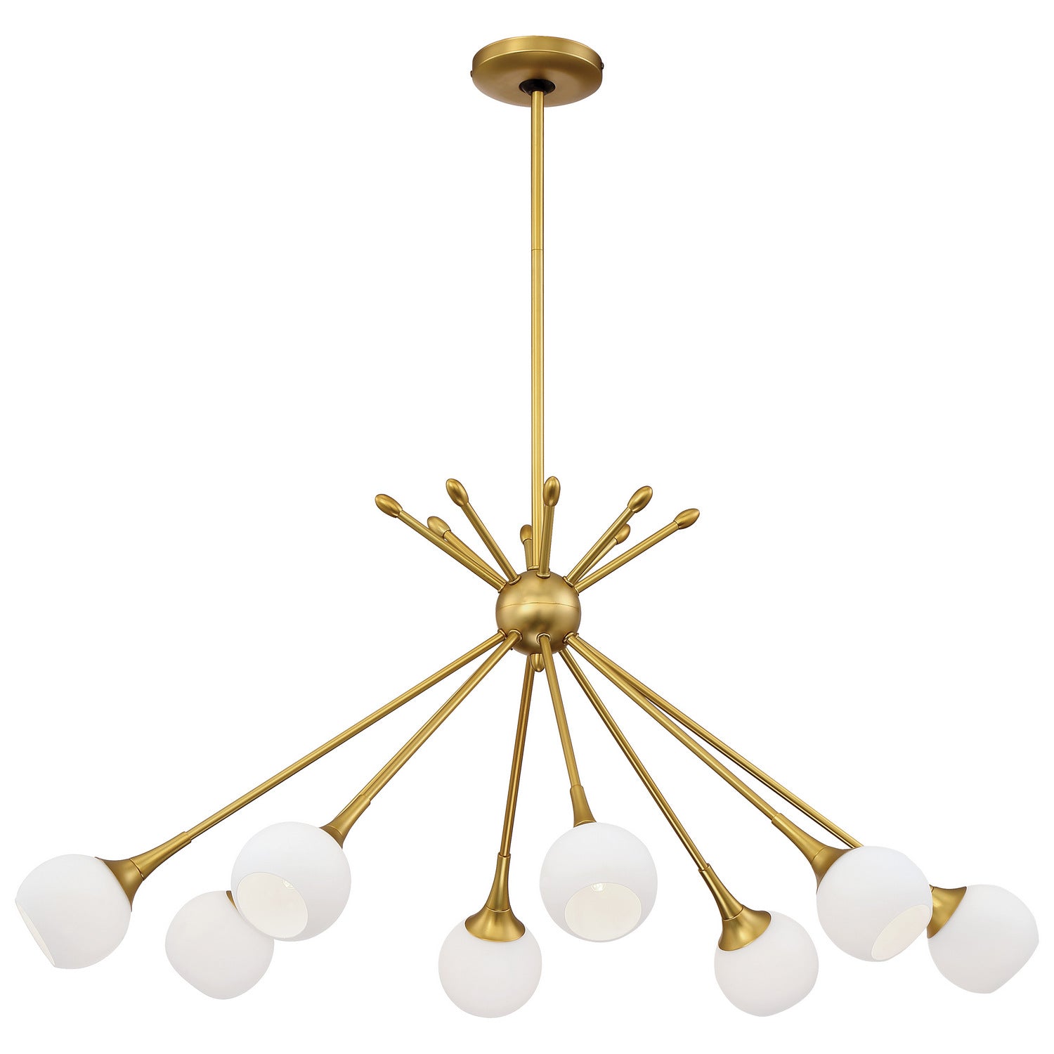 George Kovacs - P1808-248 - Eight Light Island Pendant - Pontil - Honey Gold
