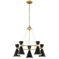 Conic Five Light Chandelier in Honey Gold
