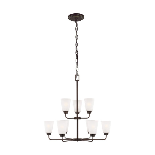Kerrville Nine Light Chandelier in Bronze