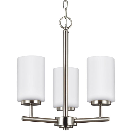 Generation Lighting - 31160EN3-962 - Three Light Chandelier - Oslo - Brushed Nickel