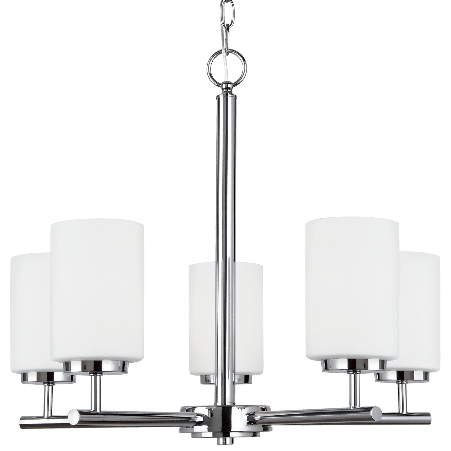 Oslo Five Light Chandelier in Chrome
