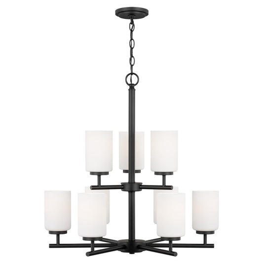 Generation Lighting - 31162EN3-112 - Nine Light Chandelier - Oslo - Midnight Black