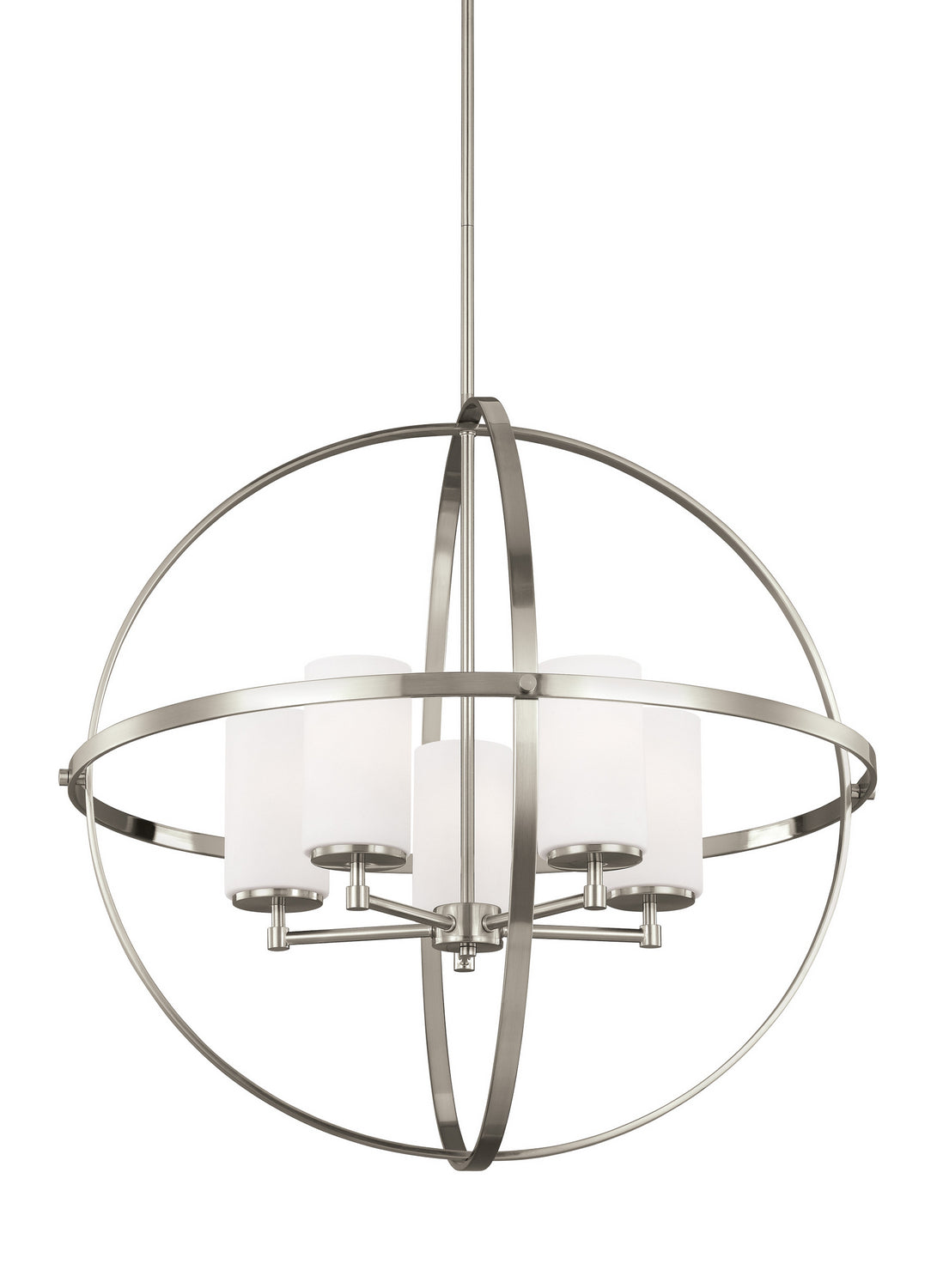 Alturas Five Light Chandelier in Brushed Nickel