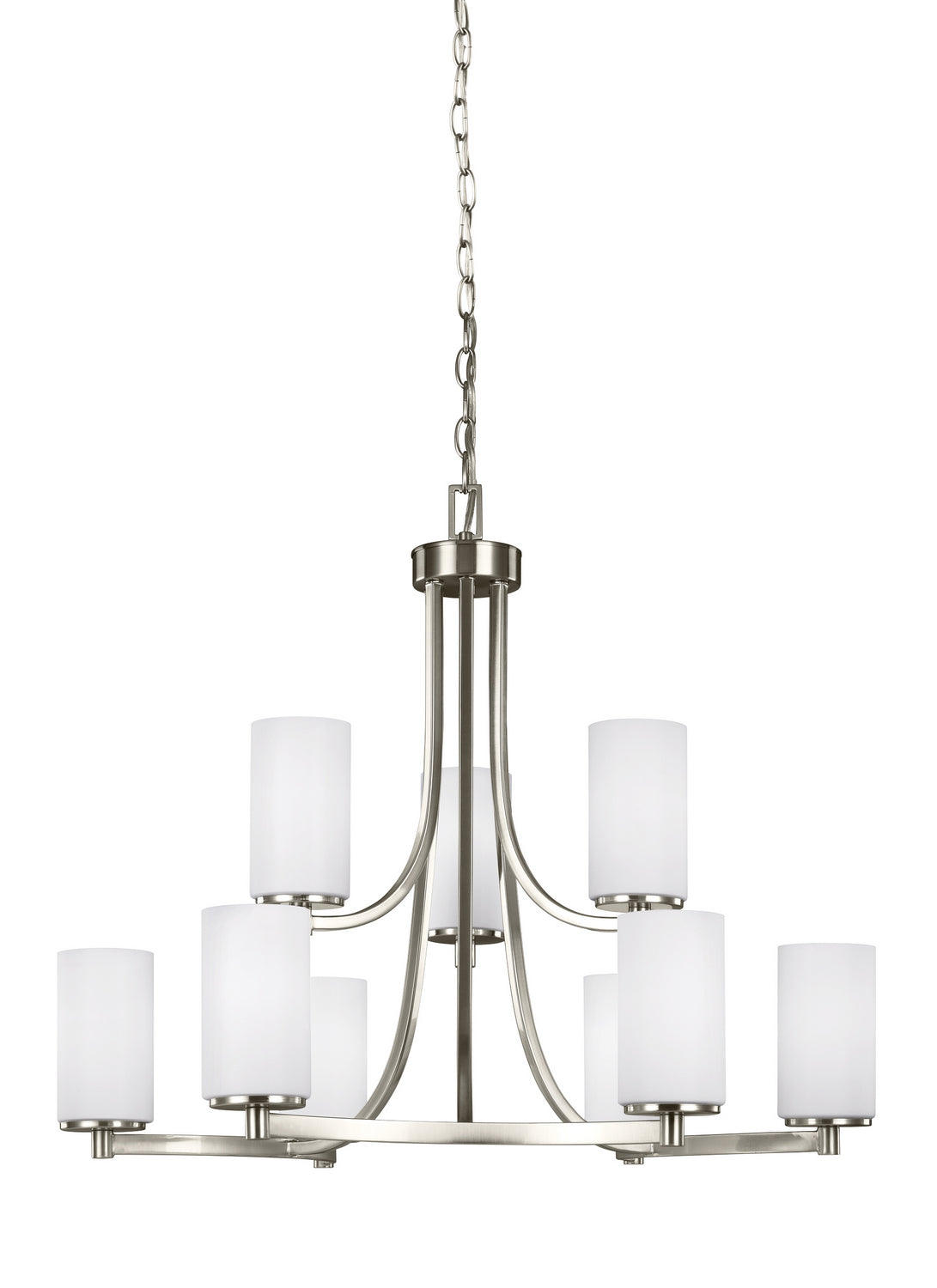 Hettinger Nine Light Chandelier in Brushed Nickel