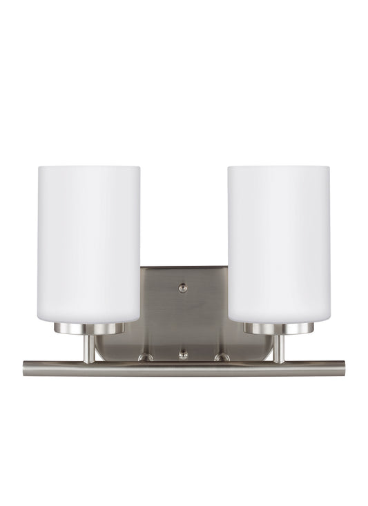 Generation Lighting - 41161-962 - Two Light Wall / Bath - Oslo - Brushed Nickel