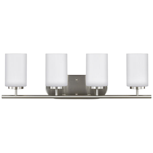 Generation Lighting - 41163-962 - Four Light Wall / Bath - Oslo - Brushed Nickel