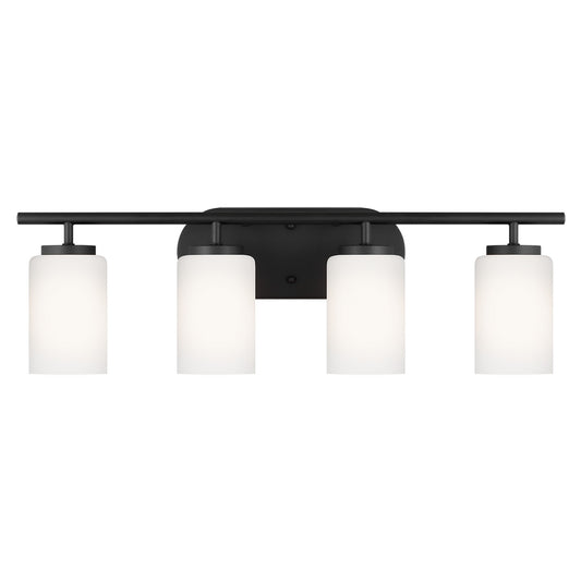 Generation Lighting - 41163EN3-112 - Four Light Wall/ Bath - Oslo - Midnight Black