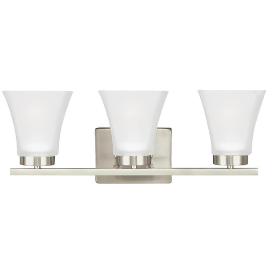 Generation Lighting - 4411603EN3-962 - Three Light Wall / Bath - Bayfield - Brushed Nickel