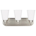 Generation Lighting - 4415203EN3-962 - Three Light Wall / Bath - Kerrville - Brushed Nickel