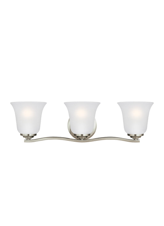 Generation Lighting - 4439003-962 - Three Light Wall / Bath - Emmons - Brushed Nickel
