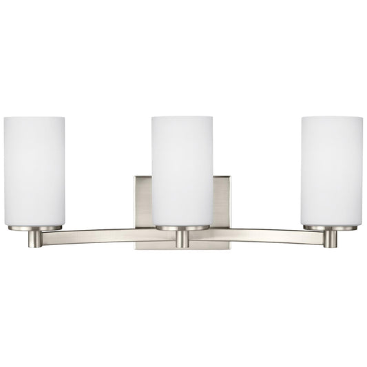 Generation Lighting - 4439103EN3-962 - Three Light Wall / Bath - Hettinger - Brushed Nickel