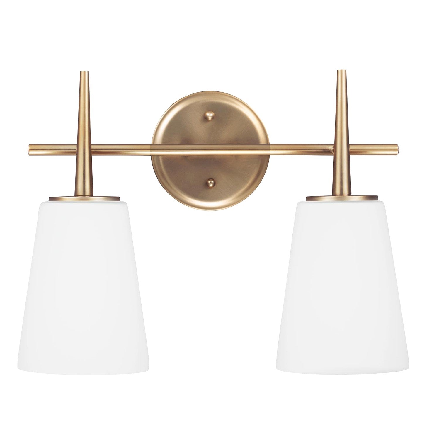 Driscoll Two Light Wall / Bath in Satin Brass