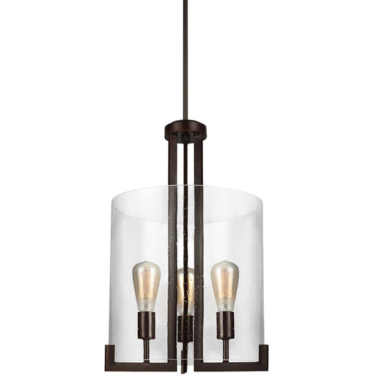 Generation Lighting - 5126003-710 - Three Light Hall / Foyer Pendant - Dawes - Bronze