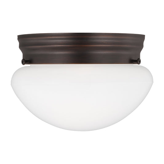 Webster One Light Flush Mount in Bronze