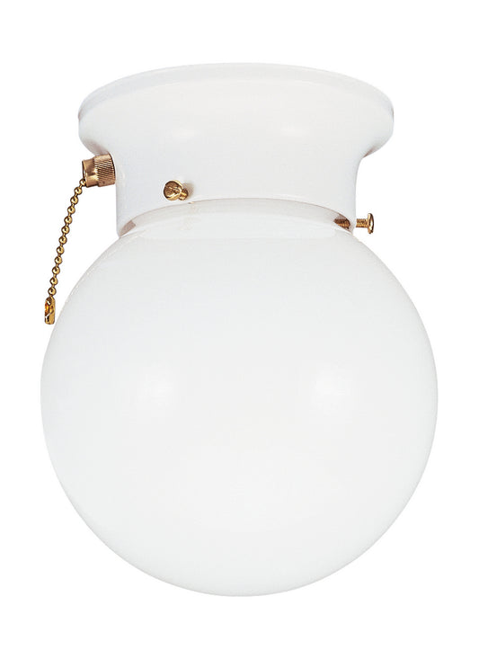 Generation Lighting - 5367PCEN3-15 - One Light Flush Mount - Tomkin - White