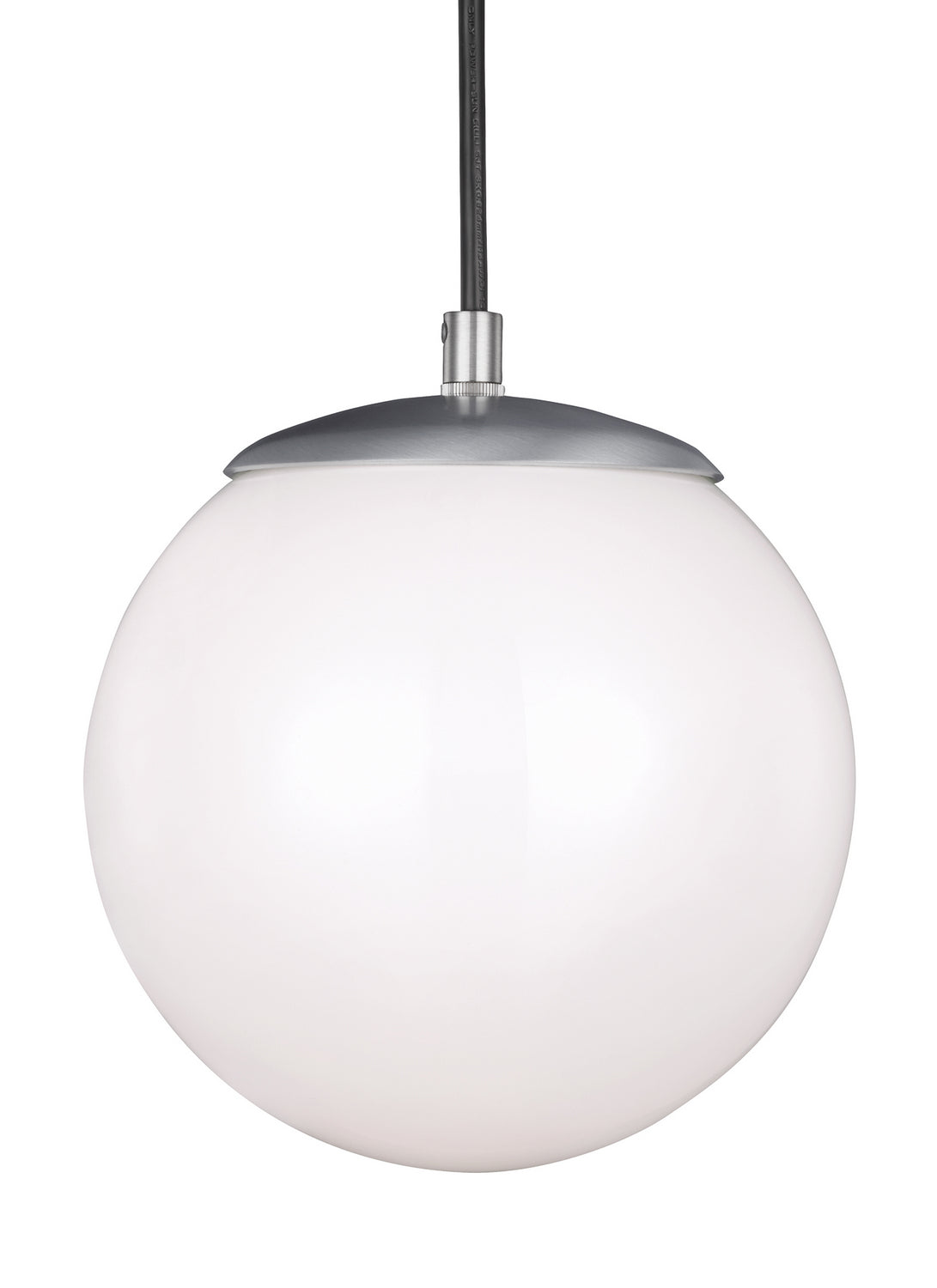 Leo - Hanging Globe One Light Pendant in Satin Aluminum