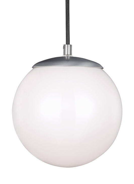 Leo - Hanging Globe One Light Pendant in Satin Aluminum