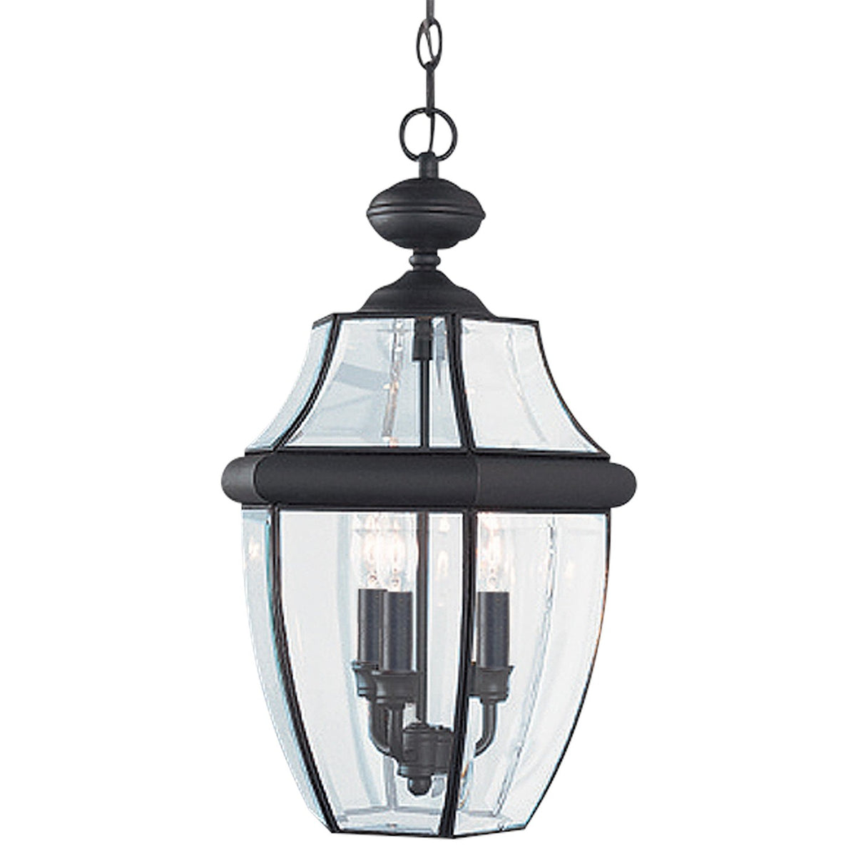 Generation Lighting - 6039EN-12 - Three Light Outdoor Pendant - Lancaster - Black