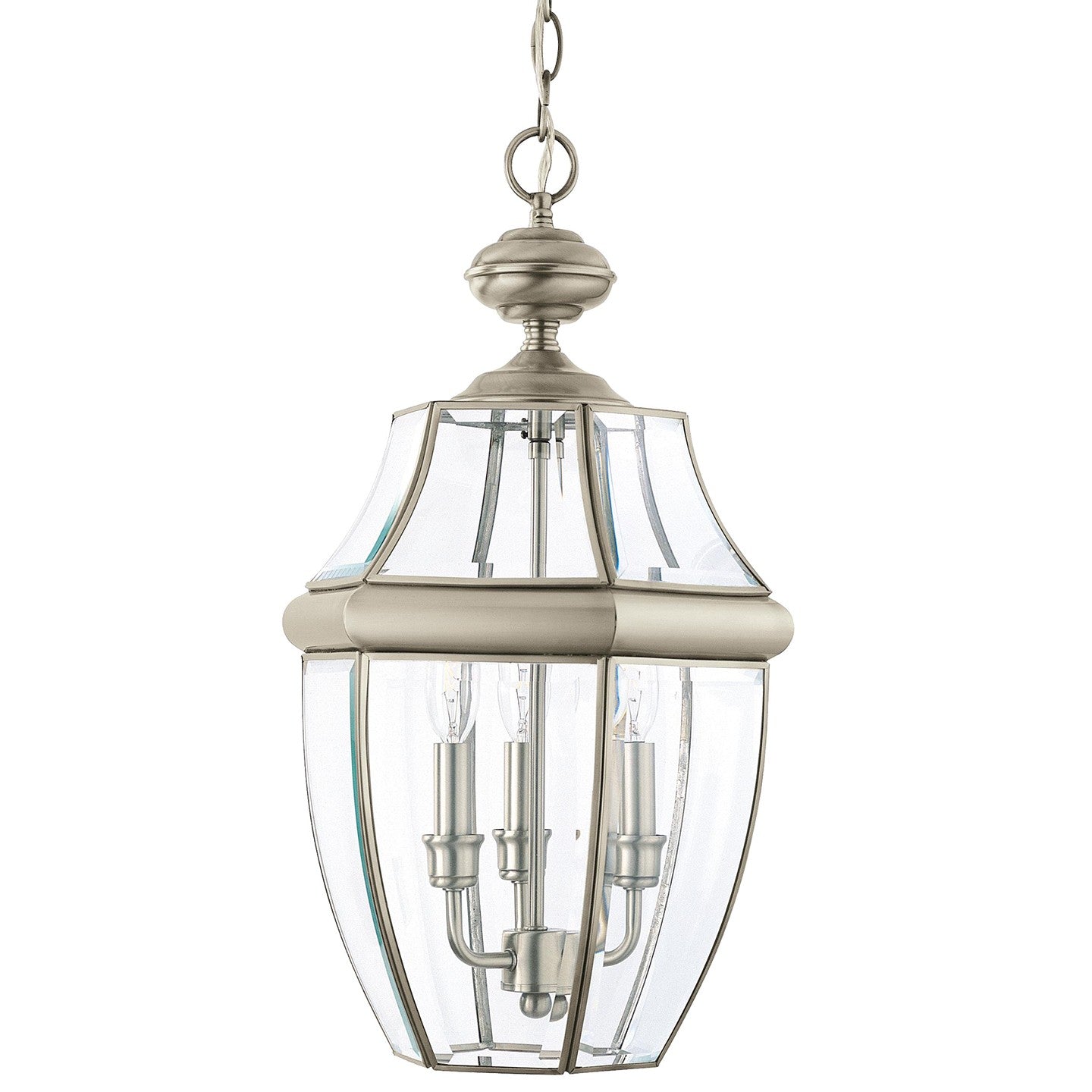 Generation Lighting - 6039EN-965 - Three Light Outdoor Pendant - Lancaster - Antique Brushed Nickel