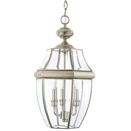 Generation Lighting - 6039EN-965 - Three Light Outdoor Pendant - Lancaster - Antique Brushed Nickel
