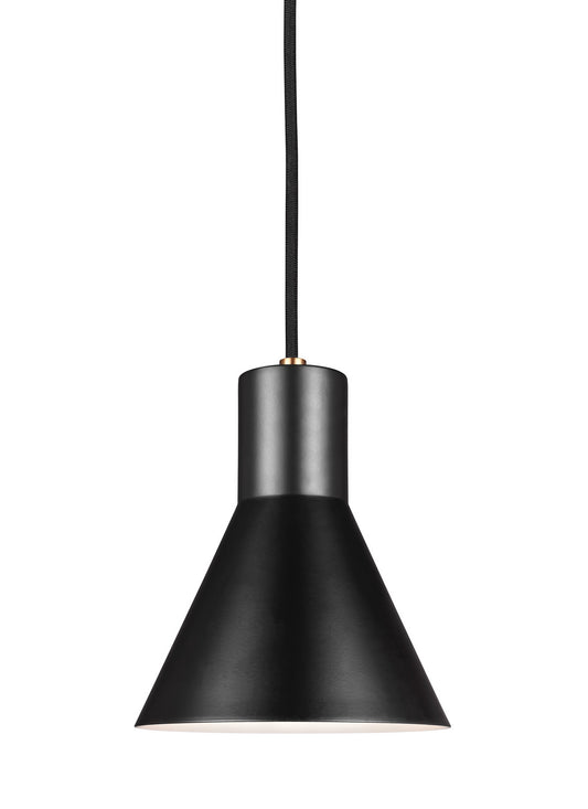 Towner One Light Mini-Pendant in Satin Brass