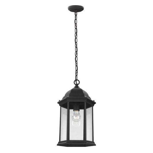 Sevier One Light Outdoor Pendant in Black