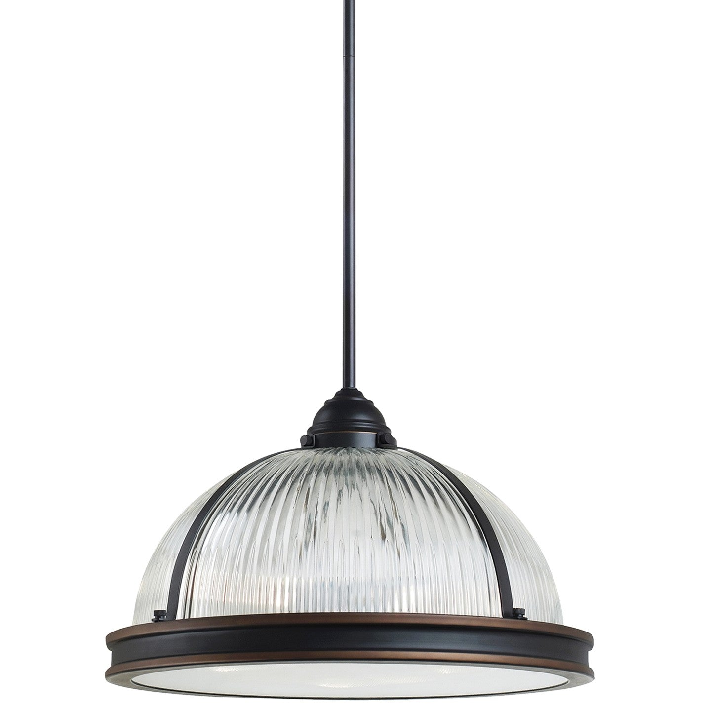Generation Lighting - 65062EN3-715 - Three Light Pendant - Pratt Street Prismatic - Autumn Bronze