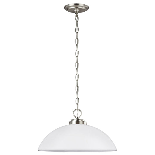Oslo One Light Pendant in Brushed Nickel