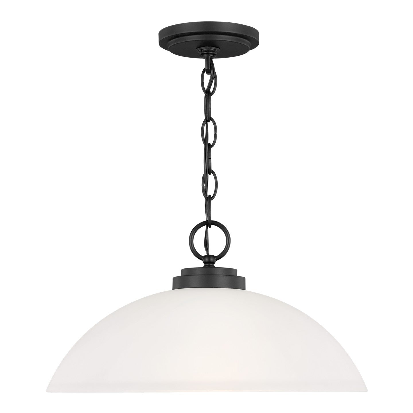 Oslo One Light Pendant in Midnight Black