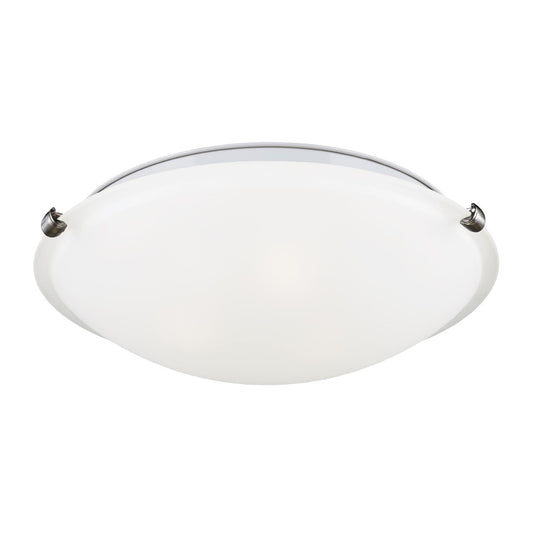 Clip Ceiling Flush Mount Three Light Flush Mount in Brushed Nickel