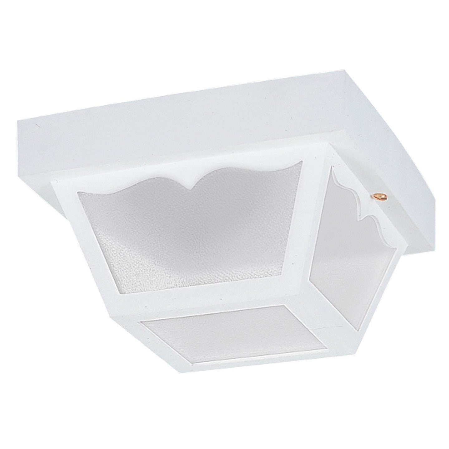 Outdoor Ceiling Two Light Outdoor Flush Mount in White