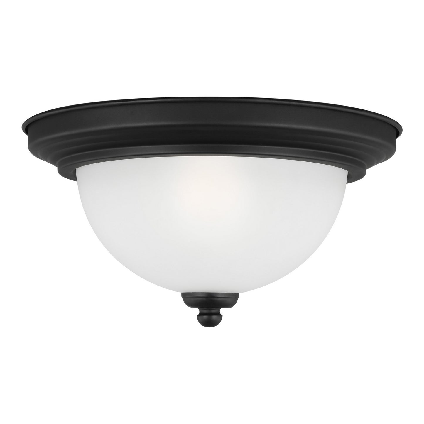 Generation Lighting - 77063EN3-112 - One Light Flush Mount - Geary - Midnight Black