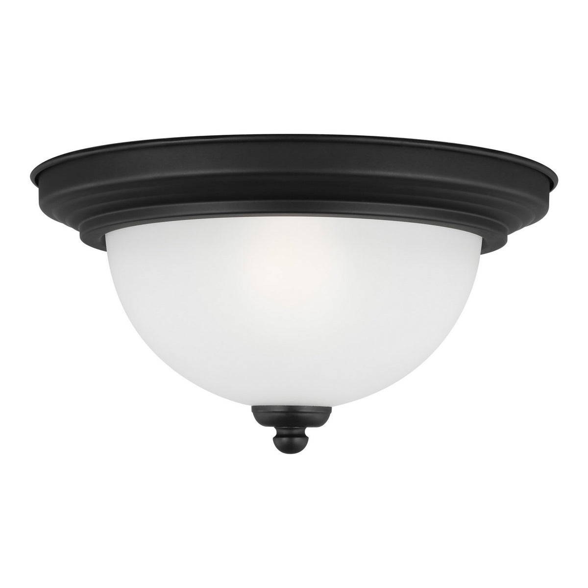 Generation Lighting - 77063EN3-112 - One Light Flush Mount - Geary - Midnight Black