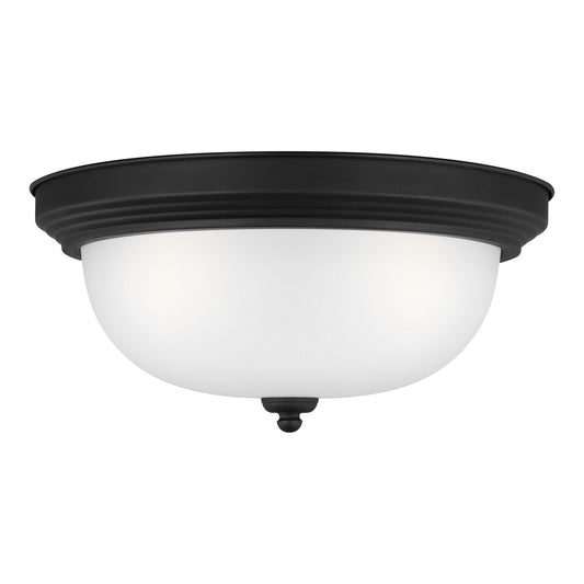 Generation Lighting - 77065EN3-112 - Three Light Flush Mount - Geary - Midnight Black