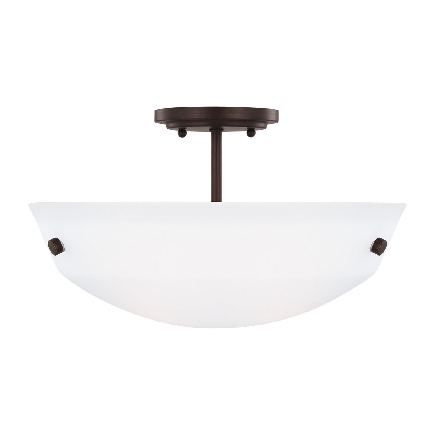 Kerrville Two Light Semi-Flush Convertible Pendant in Bronze