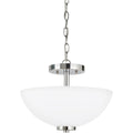 Generation Lighting - 77160EN3-05 - Two Light Semi-Flush Convertible Pendant - Oslo - Chrome