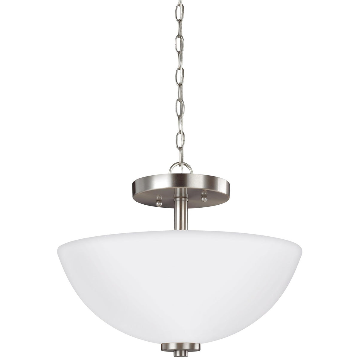 Generation Lighting - 77160EN3-962 - Two Light Semi-Flush Convertible Pendant - Oslo - Brushed Nickel