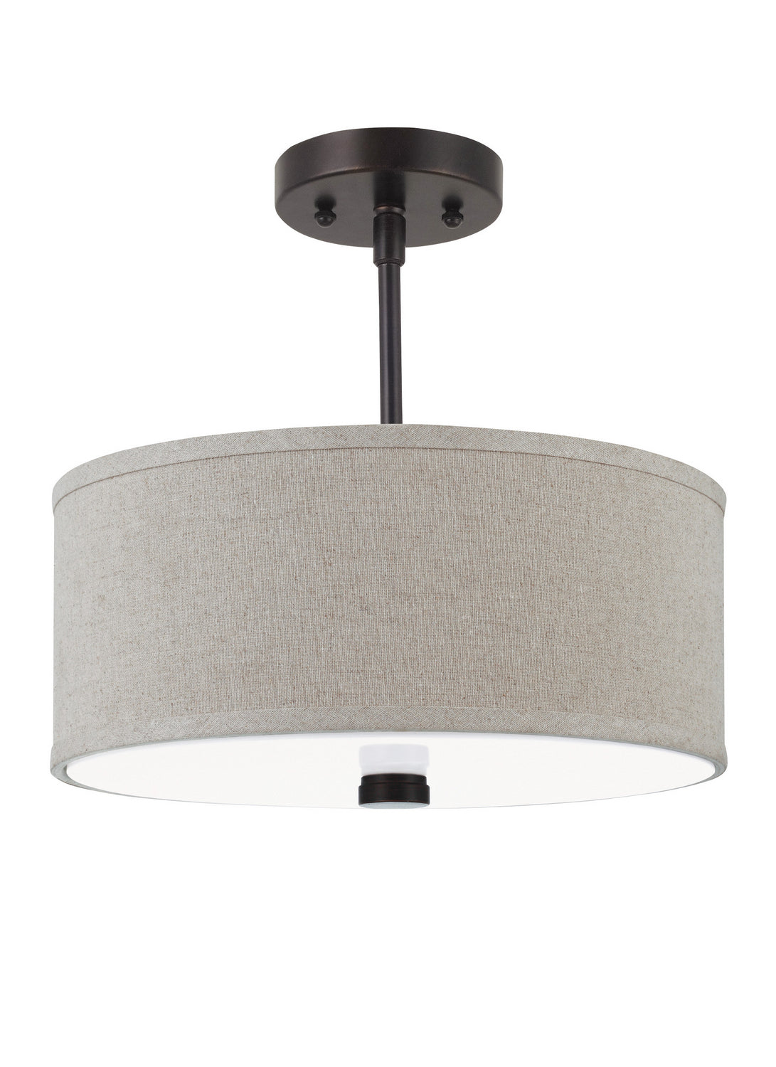Dayna Shade Pendants Two Light Semi-Flush Convertible Pendant in Bronze