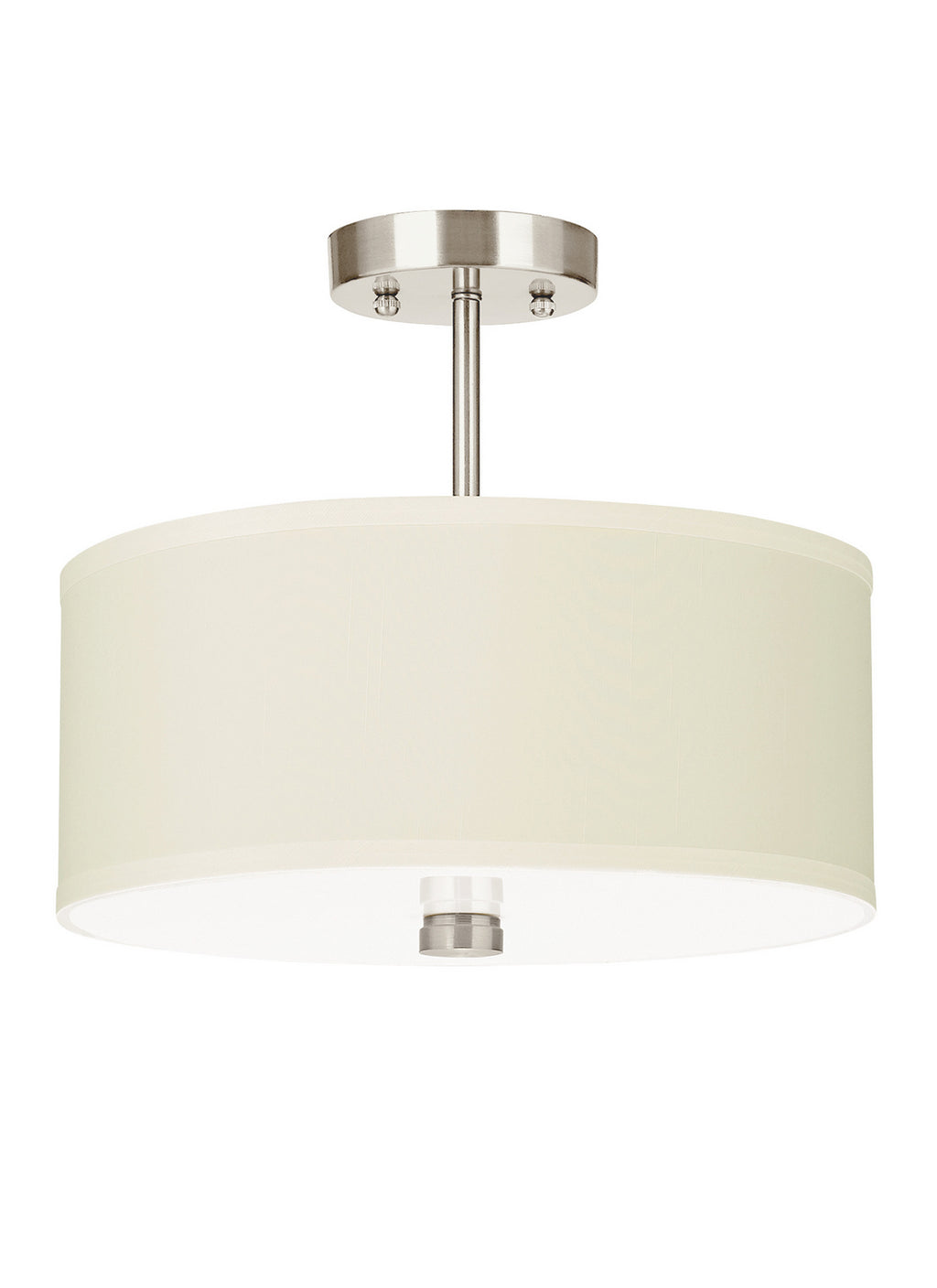 Dayna Shade Pendants Two Light Semi-Flush Convertible Pendant in Brushed Nickel