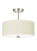Dayna Shade Pendants Two Light Semi-Flush Convertible Pendant in Brushed Nickel