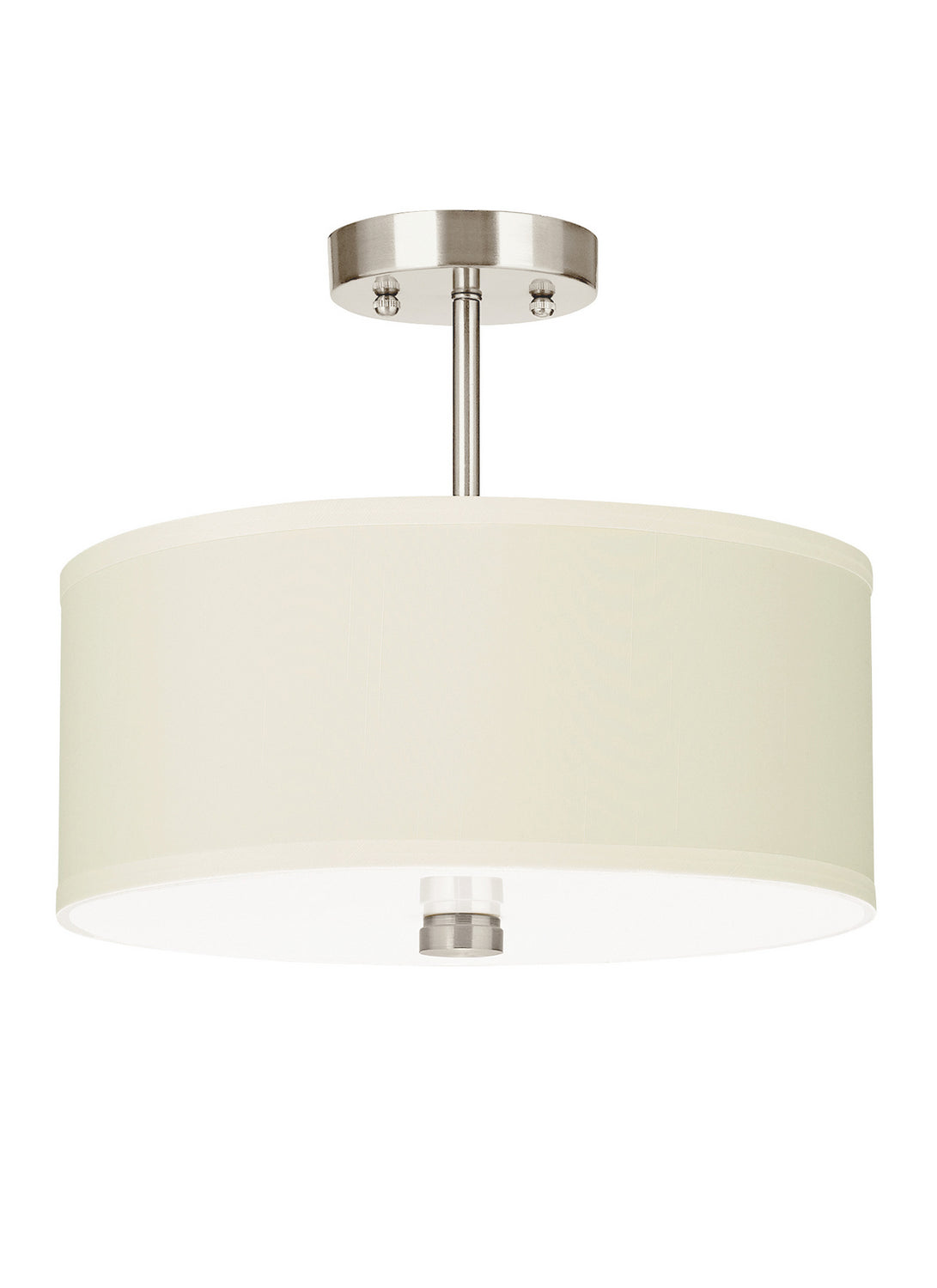 Dayna Shade Pendants Two Light Semi-Flush Convertible Pendant in Brushed Nickel