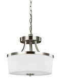 Generation Lighting - 7739102-962 - Two Light Semi-Flush Convertible Pendant - Hettinger - Brushed Nickel