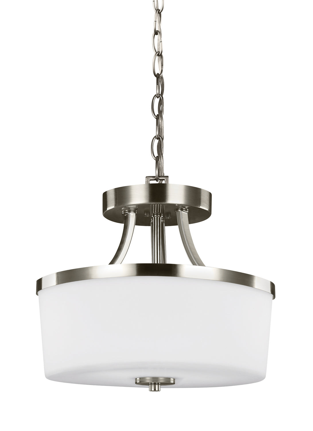 Generation Lighting - 7739102-962 - Two Light Semi-Flush Convertible Pendant - Hettinger - Brushed Nickel