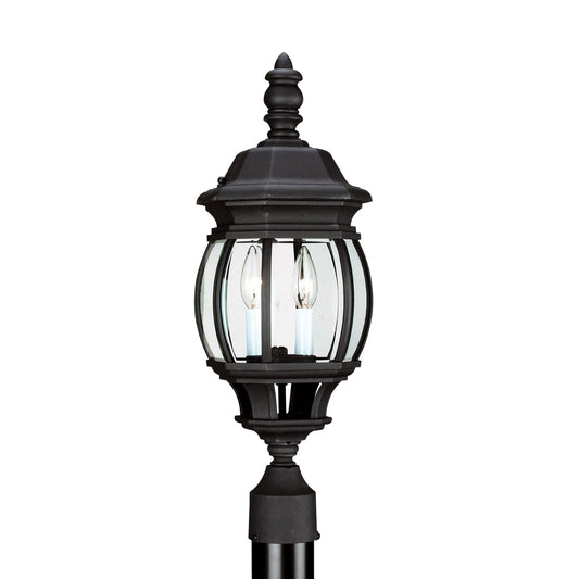 Wynfield Two Light Outdoor Post Lantern in Black