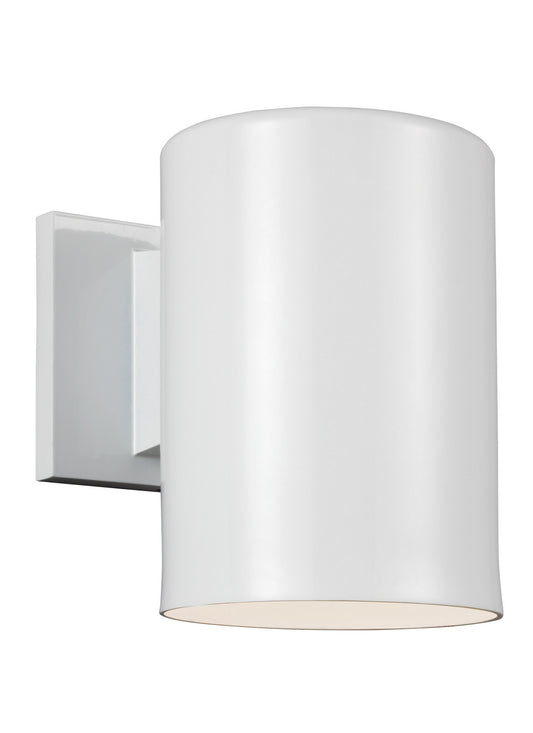 Outdoor Cylinders One Light Outdoor Wall Lantern in White