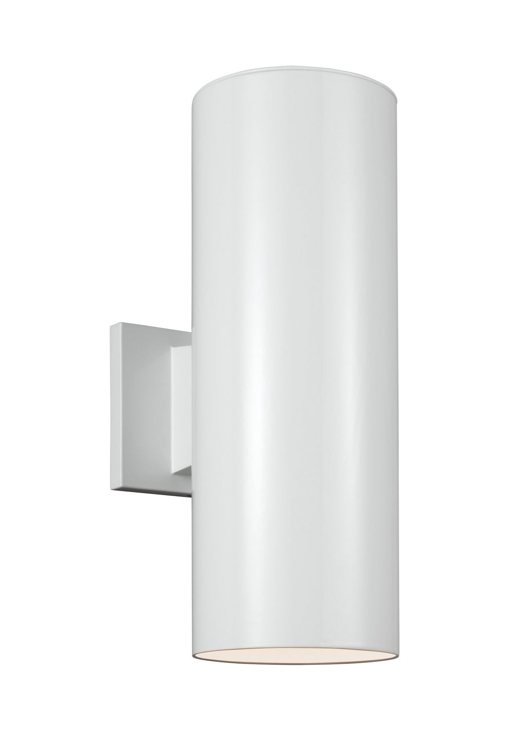 Outdoor Cylinders Two Light Outdoor Wall Lantern in White